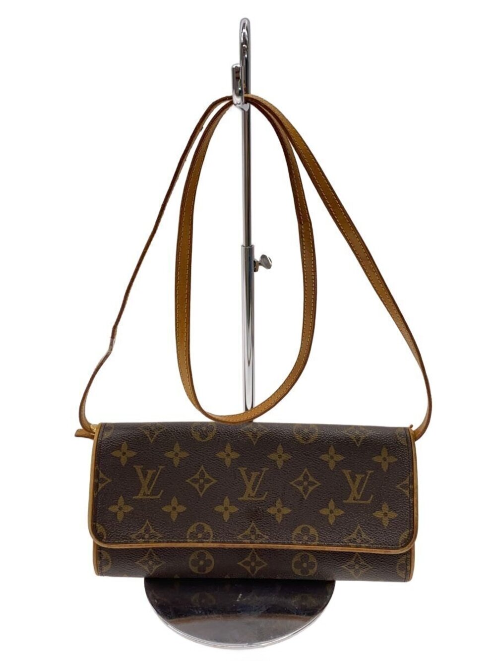 Louis Vuitton Pouch Over Leather Camel Brown Tan